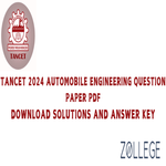 TANCET 2024 Automobile Engineering Question Paper with Answer Key PDF ZPYP